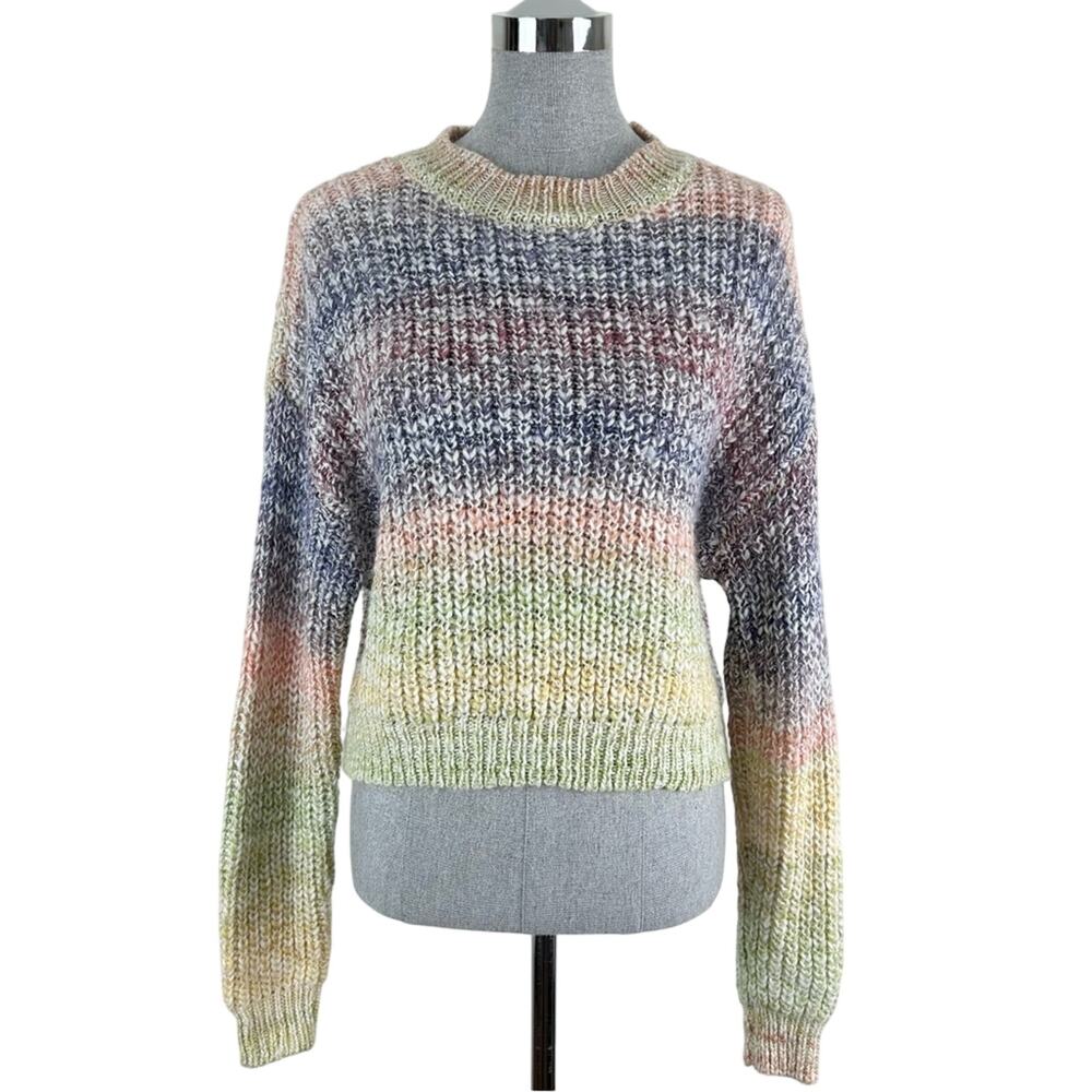 Moon & Madison Wool Blend Rainbow‎ Gradient Sweater